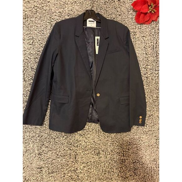 Men's XL Black Blazer Gold Buttons Formal Classic Fit - Picture 6 of 9